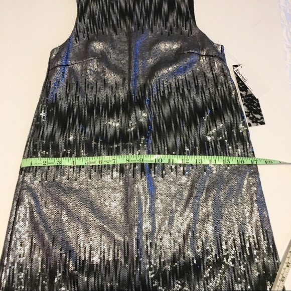 nwt Kensie Sequin Ombre Mini Dress in Silver Black Combo Size 2 Small - Picture 8 of 13